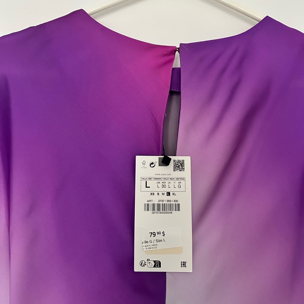Zara Ombré Lilac & Mint Midi Dress – New With Tags